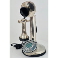 VINTAGE *PRISTINE* 1920's Art Thang Candlestick Rotary Spanish Telephone Restored