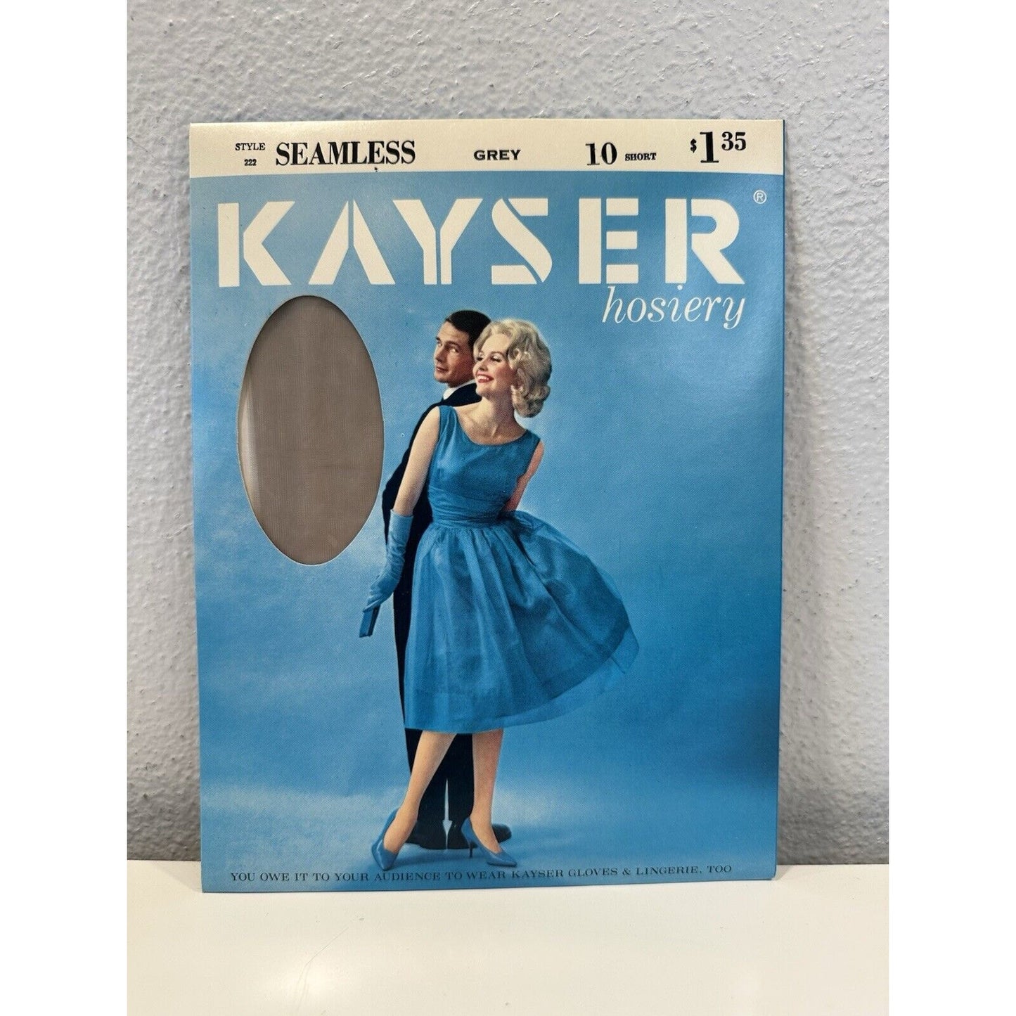 VINTAGE *NEW* Kayser Hosiery-Seamless-Grey-3pair-Sz10 S
