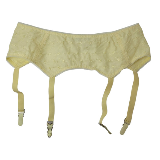 VINTAGE *NEW* 1950's Women's Light Yellow Garter Size L