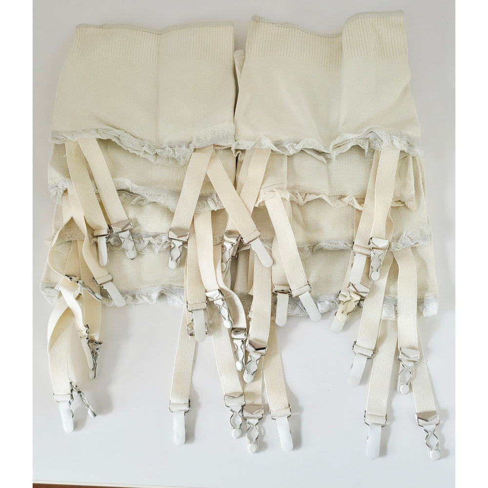 VINTAGE *NEW* 1960's Empire Foundation Women's Cream Girdle Garter Sz S Lot of 8