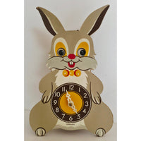 VINTAGE *NEW* 1960's Rabbit Wall Clock Germany