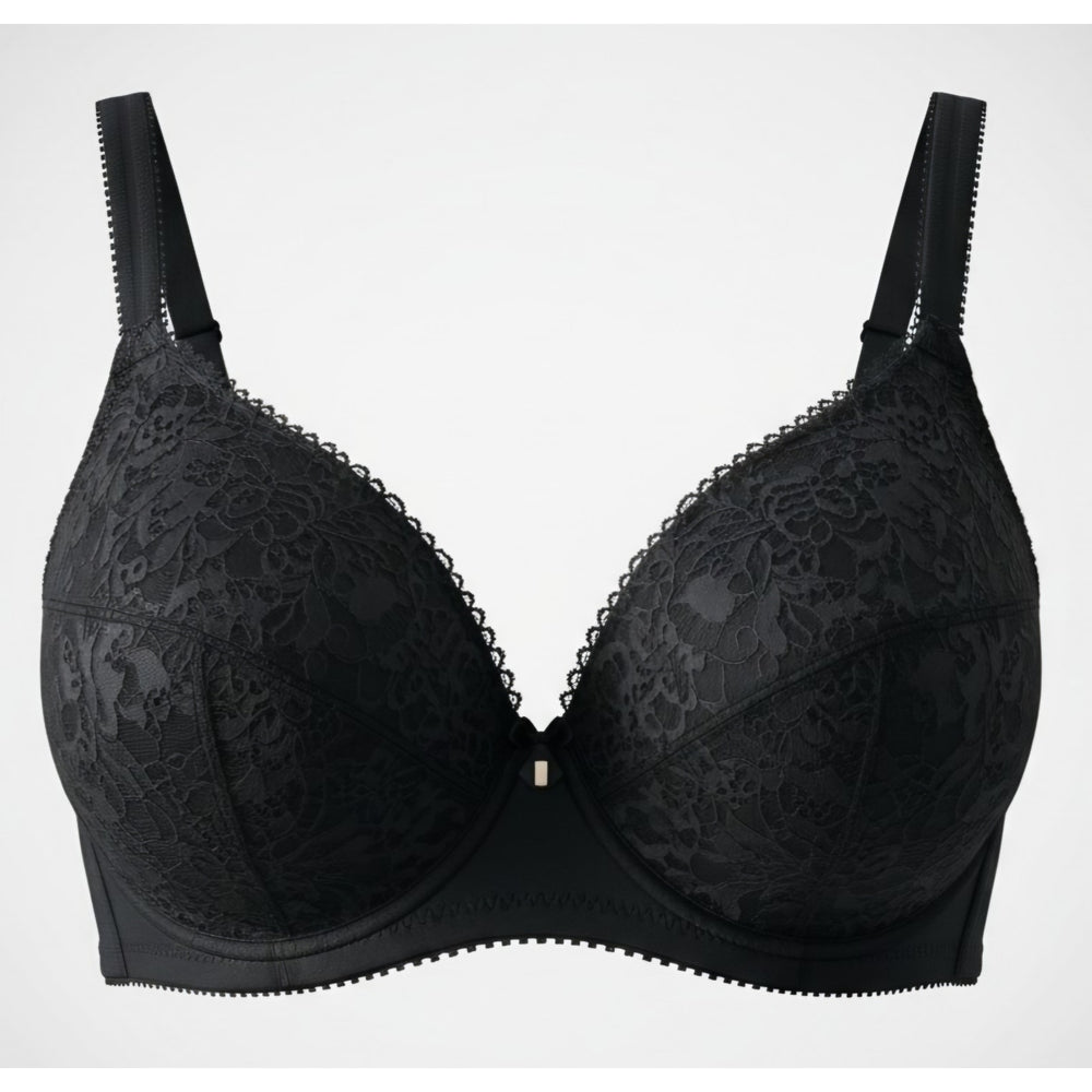 VINTAGE *NEW* 1960's Carnival Women's Black Lace Bullet Bra Size 36 B
