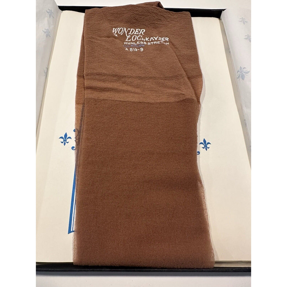 VINTAGE *NEW* Kayser Hosiery-Wonderloc KneeHigh-Debonair-Seamless-Sz8.5-9 A X 2