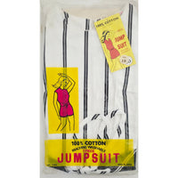 VINTAGE *NEW* 1960's Black & White Stripe Waist Tie Romper Japan Size 10