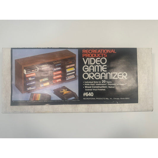VINTAGE *NEW* 1980's Recreational Products 20-Cartridge Video Game Holder for Atari/Intellivision/Coleco