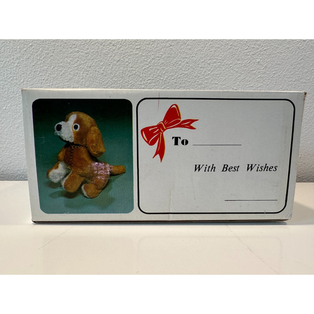 VINTAGE *NEW* 1970's Lovely Dog Walking Barking Brown Collared Dog