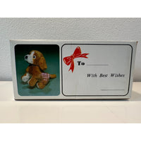 VINTAGE *NEW* 1970's Lovely Dog Walking Barking Brown Collared Dog