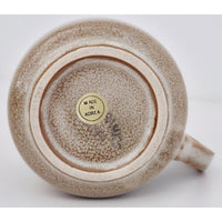 VINTAGE *NEW* 1970's Brown and Cream Korean Hand-Painted Stoneware Mugs