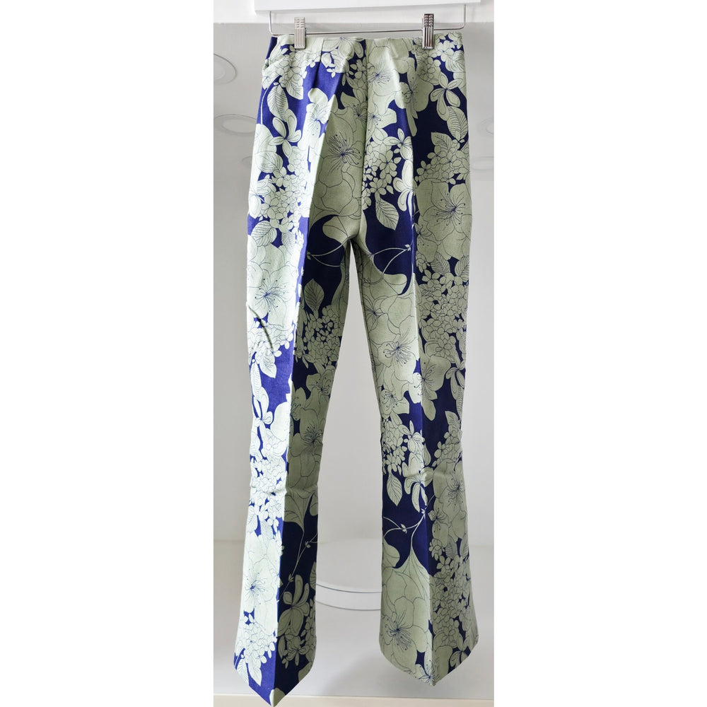 VINTAGE *NEW* 1960's Ameritex Women's Flower Print Pants w/Flared Leg Size 2