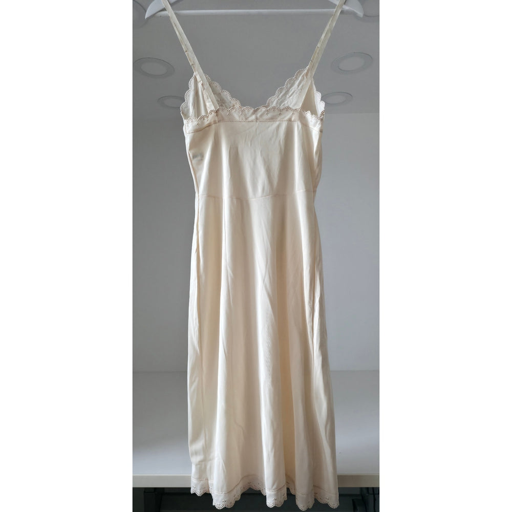 VINTAGE *NEW* 1960's Kayser Cream 100% Nylon Lace Trim Slip Size S (32)