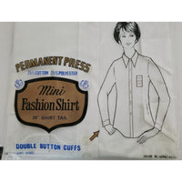 VINTAGE *NEW* 1960's Women's Mini Fashion Shirt White Cotton Blend (Pointed Collar) Size 36