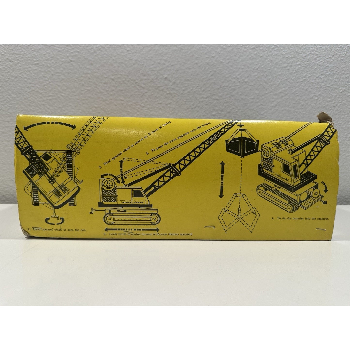 VINTAGE *NEW* 1972 Hercules Caterpillar Crane Battery Operated Toy