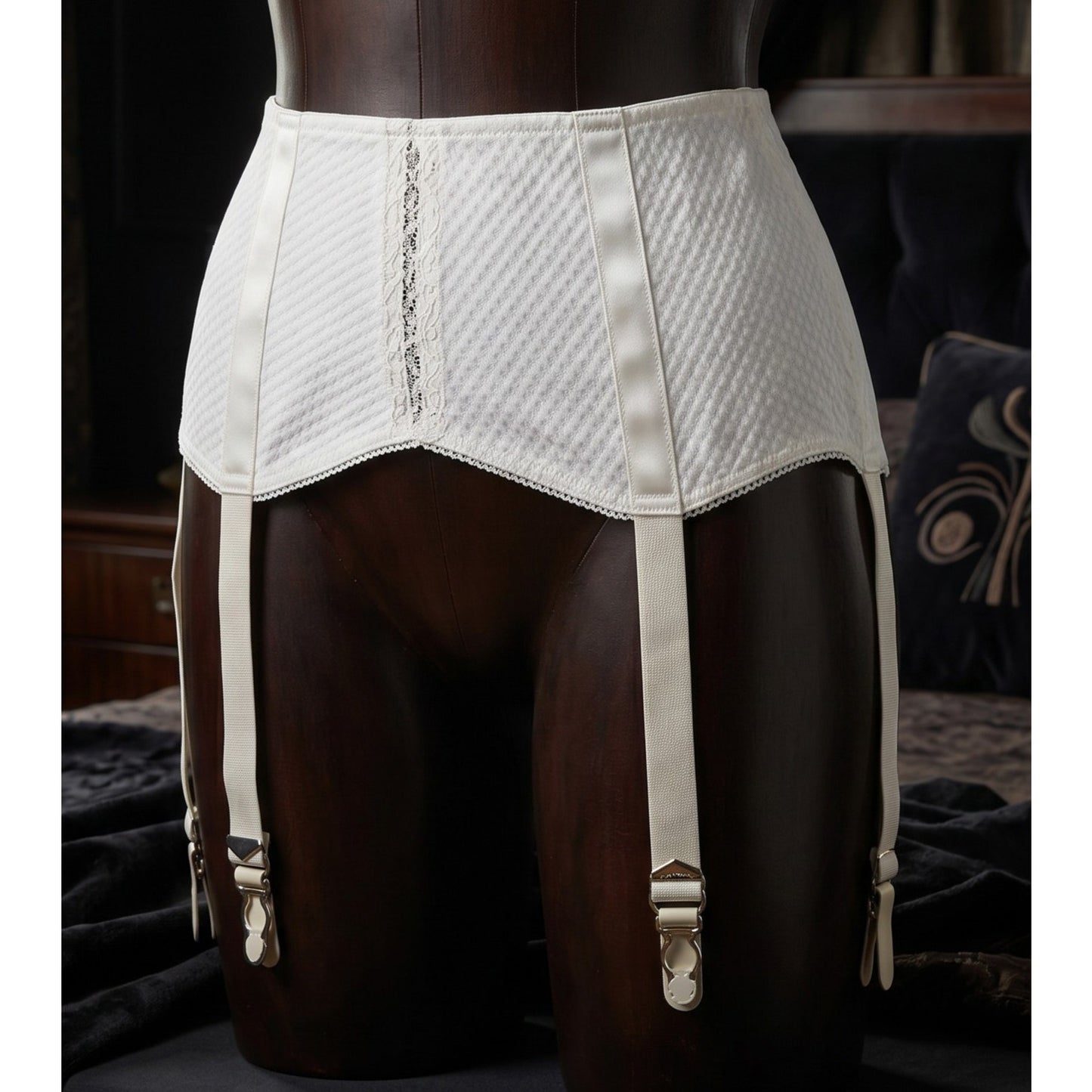 VINTAGE *NEW* 1960's Lewella Women's White Garter Belt Size 28 USA