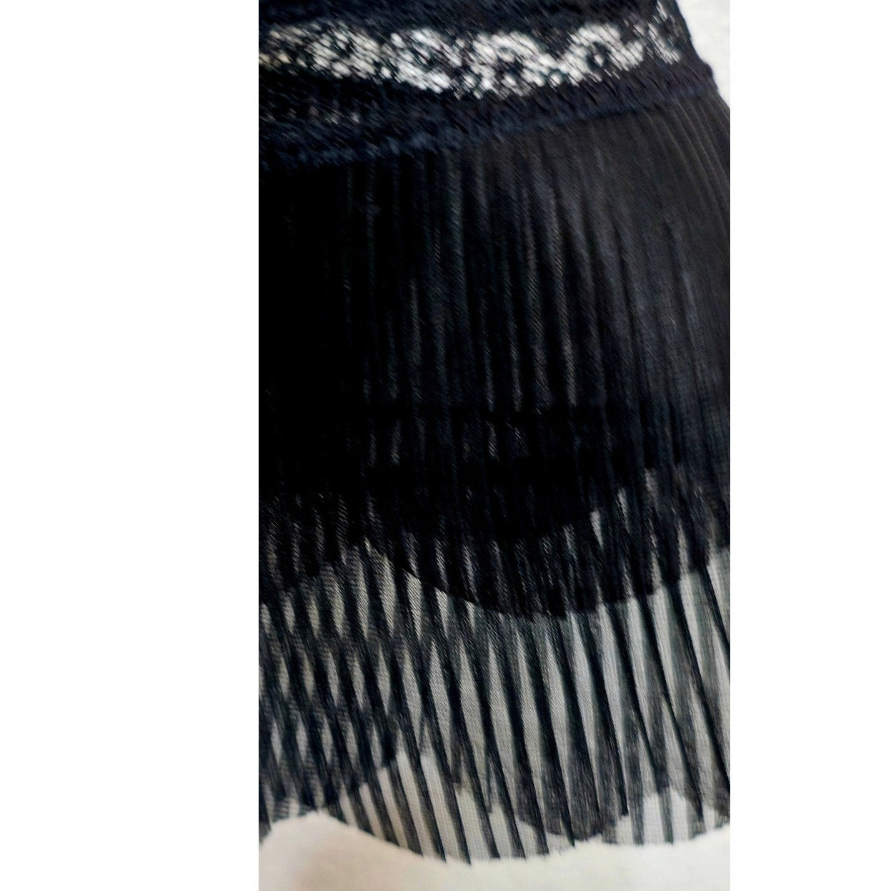 VINTAGE *NEW* 1960's Women's Black with Lace Trim Slip Dress Size 34