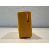 VINTAGE *NEW* 1970's MUSTANG AM Micro Solid State Transistor Radio-Yellow