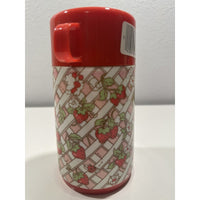 VINTAGE *NEW* 1980's Aladdin Strawberry Short 8oz Pop-Top Plastic Thermos