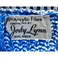 VINTAGE *NEW* 1970's Women's Blue/White Sweater 100% Acrylic Size 36