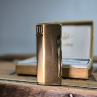 VINTAGE *NEW* 1960's JJJ Gold Butane Lighter Japan