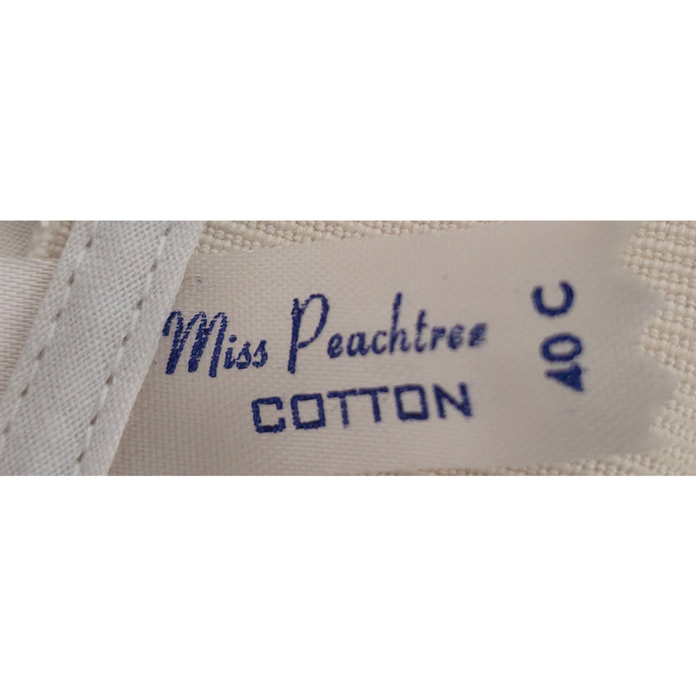 VINTAGE *PRISTINE* 1960's Miss Peachtree Women's White Cotton Bra Size 40C