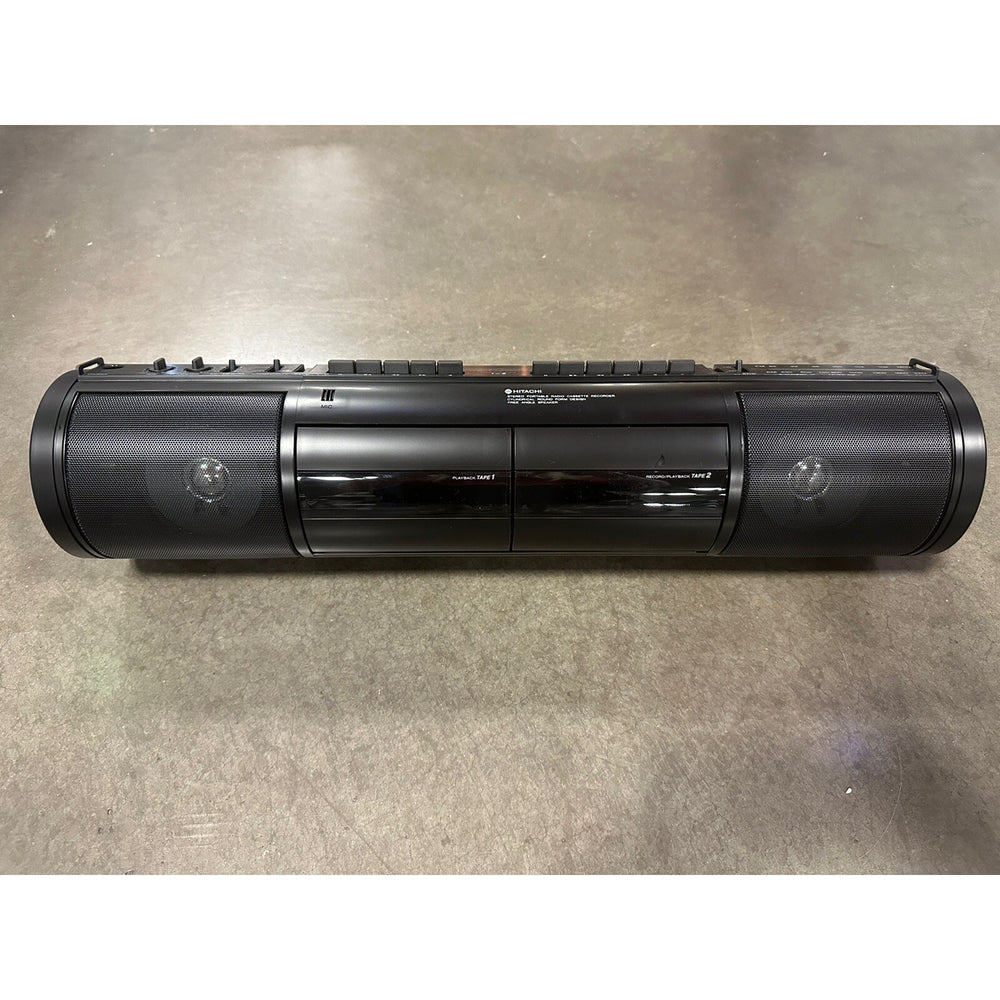 VINTAGE *NEW* 1980's Hitachi TRK-CW3H Cylindrical Dual am/fm Cassette Boombox