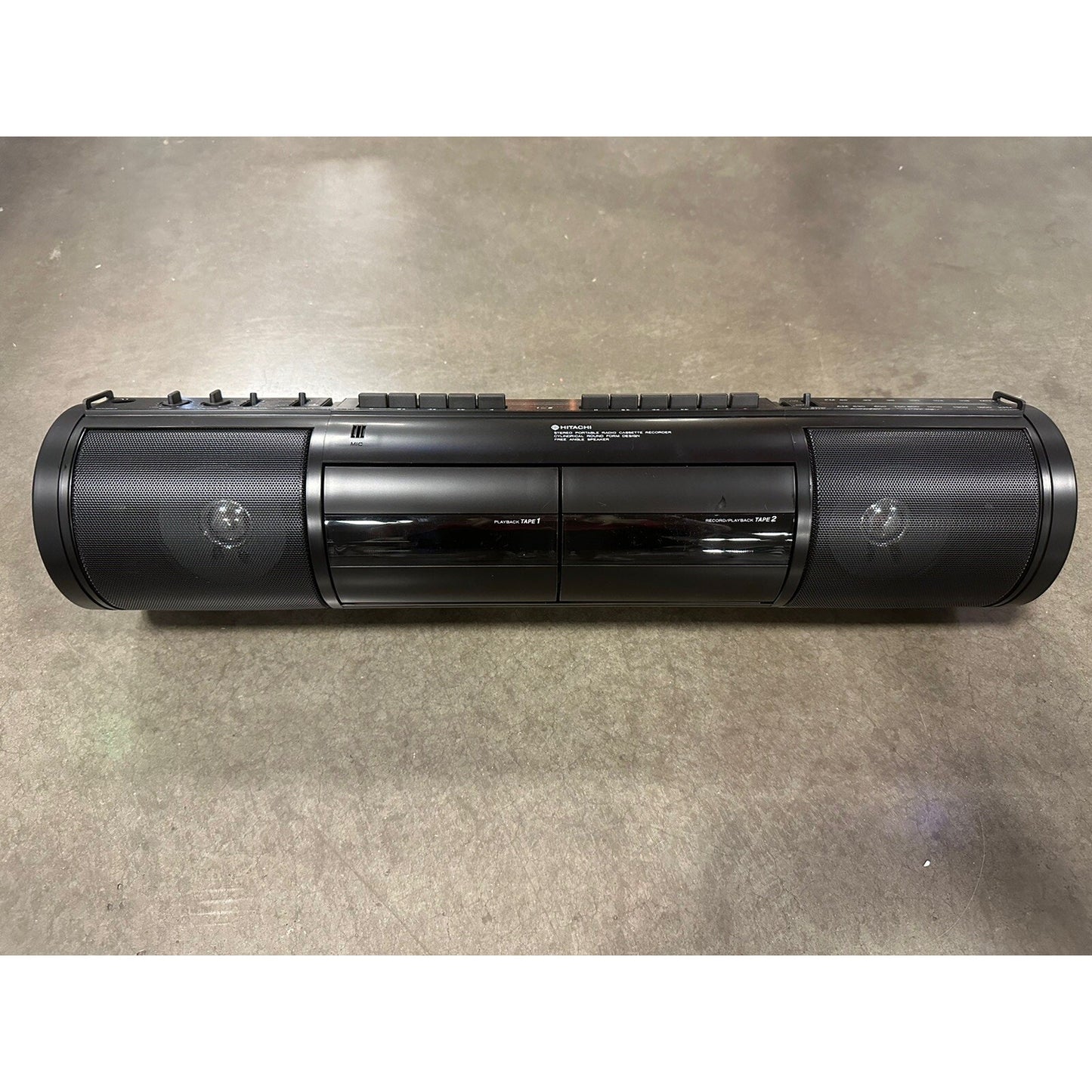 VINTAGE *NEW* 1980's Hitachi TRK-CW3H Cylindrical Dual am/fm Cassette Boombox