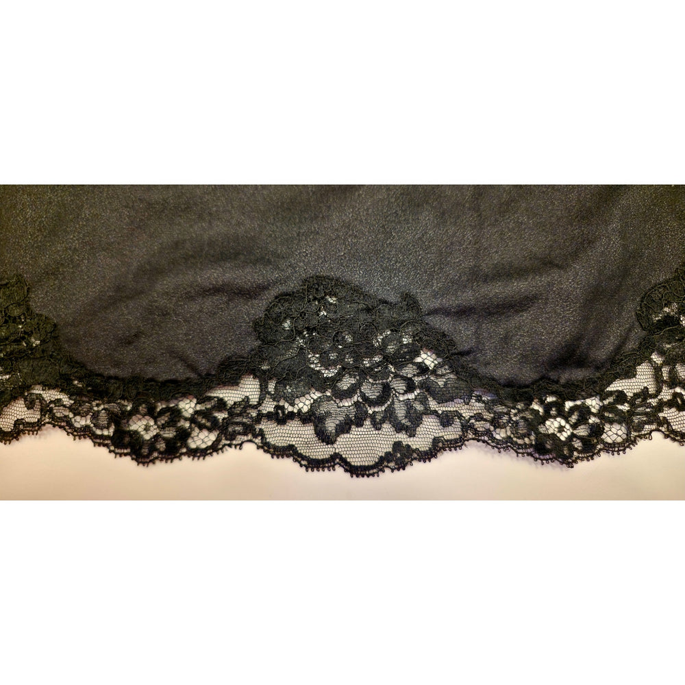 VINTAGE *NEW* 1960's Kayser Black Slip with Black Lace Trim 100% Nylon Size 38