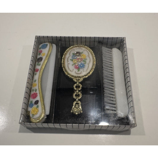 VINTAGE *NEW* 1960's Brush Mirror Comb Vanity Set