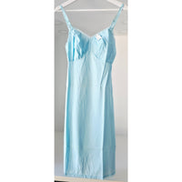 VINTAGE *NEW* 1960's Kayser Women's Blue Lace Trim Long Slip Dress Size S