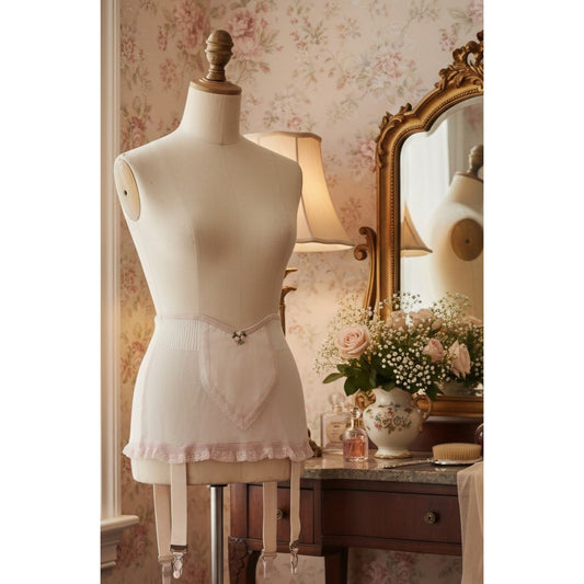 VINTAGE *NEW* 1960's Women's Light Pink Waist Cincher Girdle w/Garters Sz M (26)