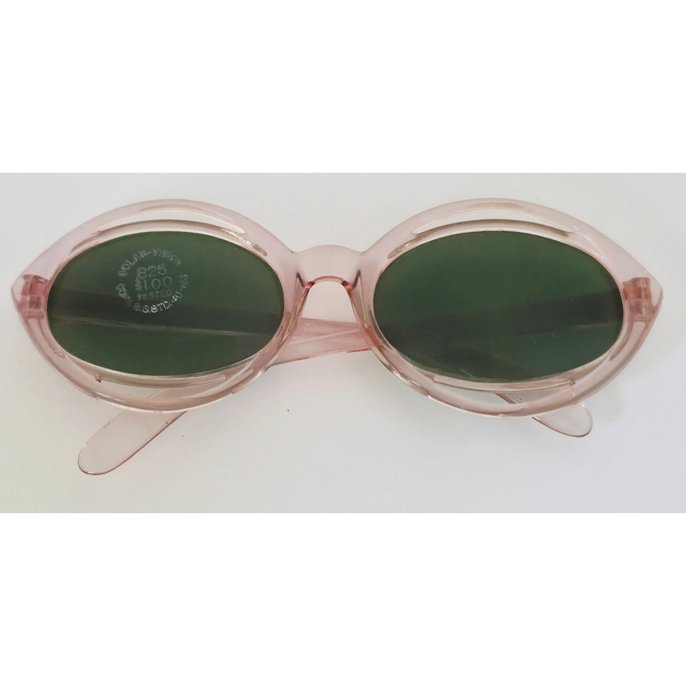 VINTAGE *NEW* 1970's Solarex Pink Frame with Gray Lens Sunglasses USA