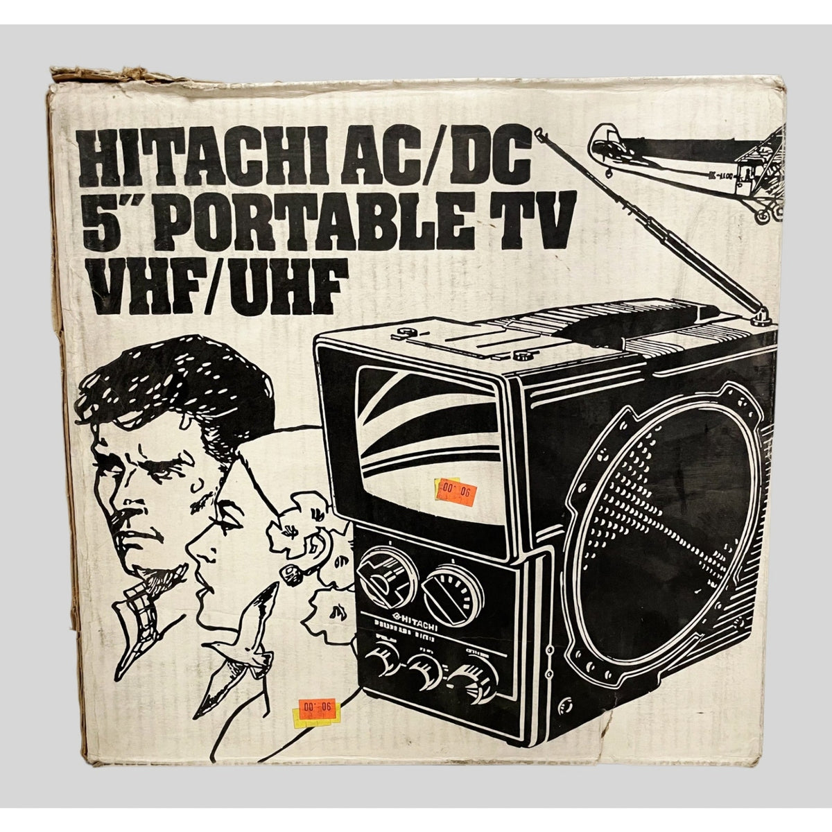 VINTAGE *NEW* 1970's K1100 AC/DC 5" Portable TV Television VHF/UHF