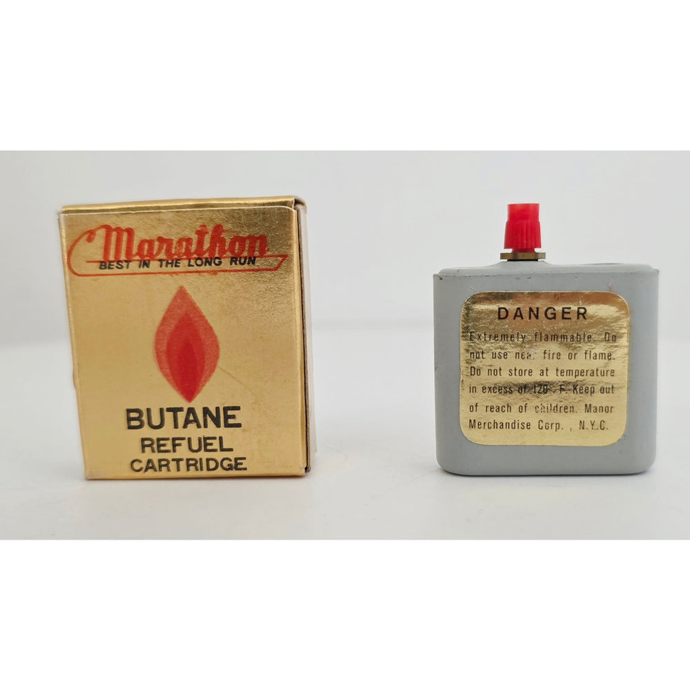 VINTAGE *NEW* 1950's Marathon Butane Twin Refuel Cartridges Display - Dozen