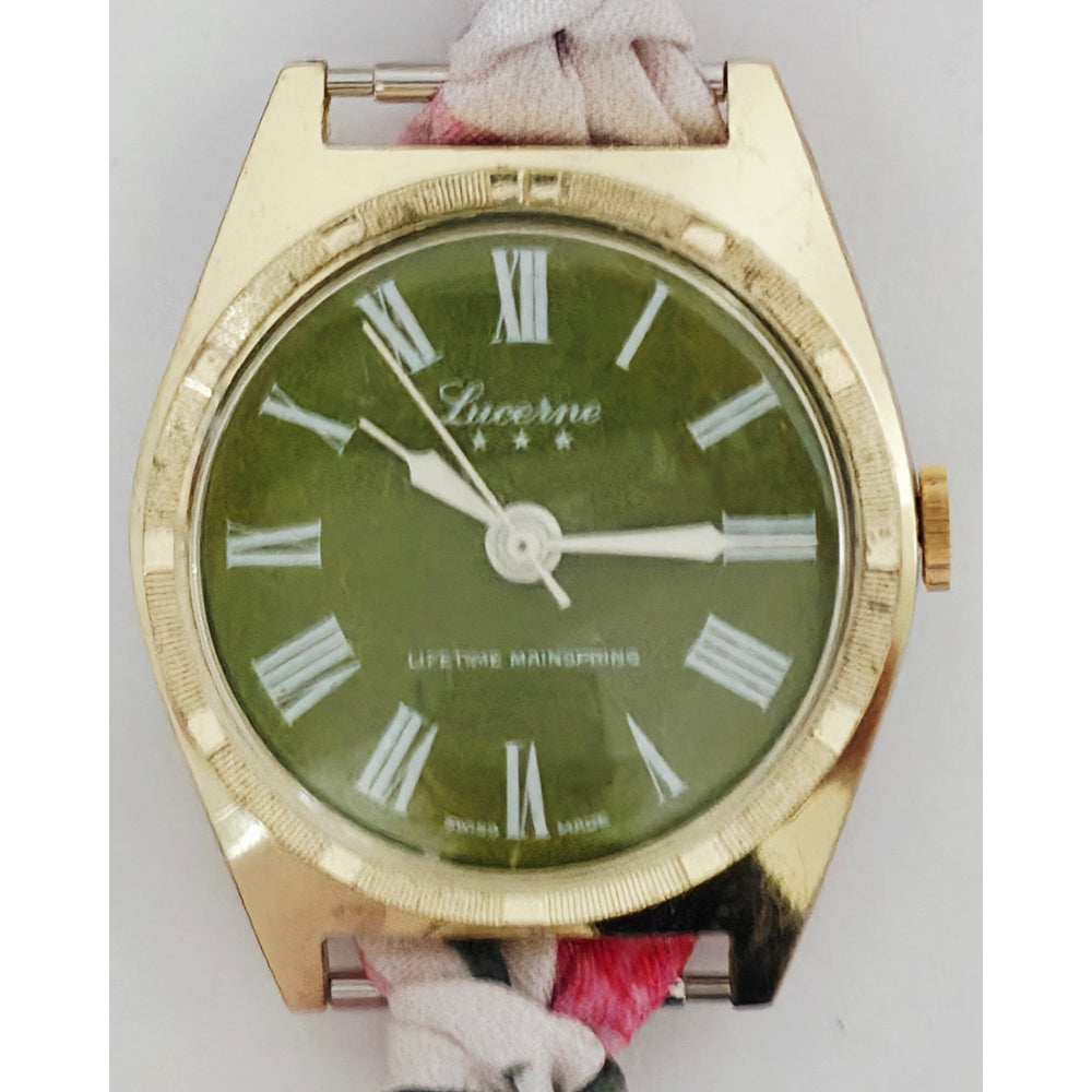 "Frozen In Time" 1960's Vintage Watch Face w/ Silk/Satin Tie Bracelet