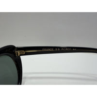 VINTAGE *NEW* 1970's Glam Unisex Sunglasses Black Oval Frame FRANCE