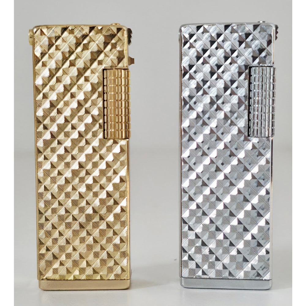 VINTAGE *NEW* 1960's Silver and Gold Textured Lighters by Supreme USA Set of 2