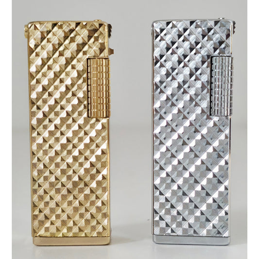 VINTAGE *NEW* 1960's Silver and Gold Textured Lighters by Supreme USA Set of 2