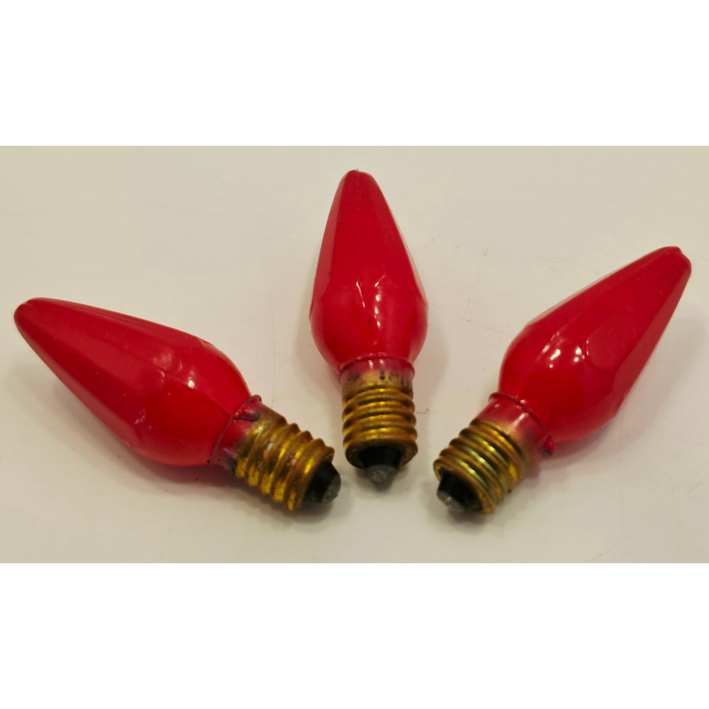 VINTAGE *NEW * Christmas Light Bulbs C6 Set of 100 - RED