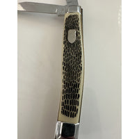 VINTAGE *NEW* Bone/Silver Handle Pocket 2-Blade Knife