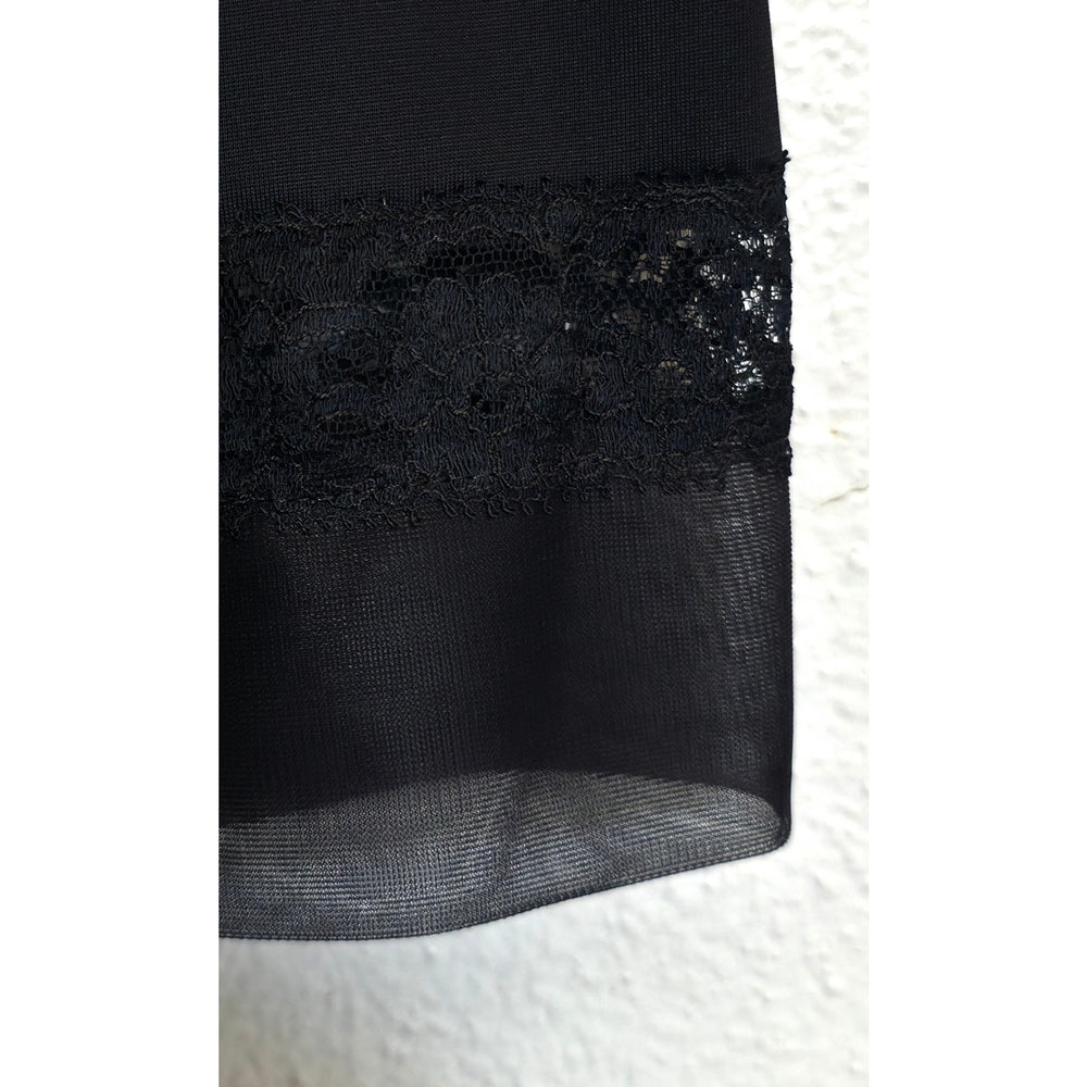 VINTAGE *NEW* 1960's Van Raalte Women's Black with Lace Trim Slip Dress Size 32