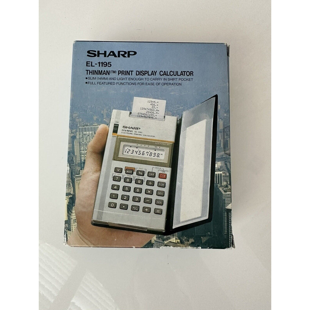 VINTAGE *NEW* Sharp EL-1195 Thinman Printer Calculator