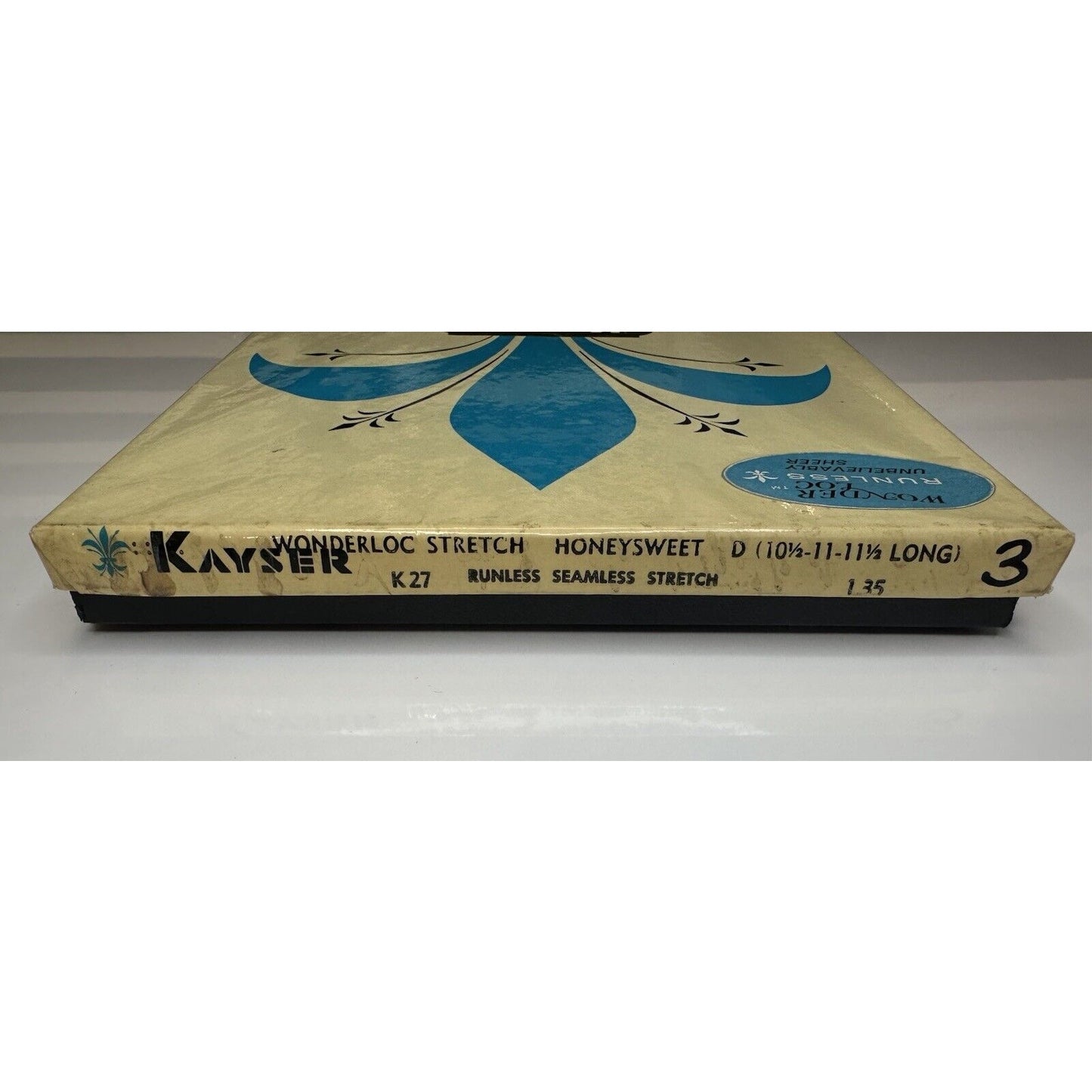 VINTAGE *NEW* Kayser Hosiery-Wonderloc Stretch-Honeysweet-Seamless-Sz10.5/11L x3