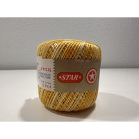 VINTAGE *NEW* Star Sillateen Sansil Crochet Knitting Art 102, Yellow 87-75 Yrds