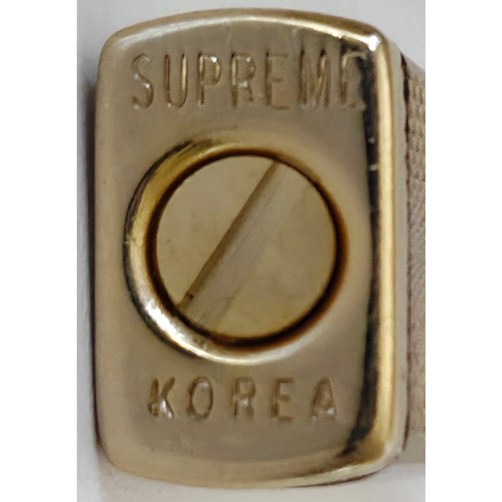 VINTAGE *NEW* 1960's Thin Gold Textured Lighter in Original Box by Supreme USA