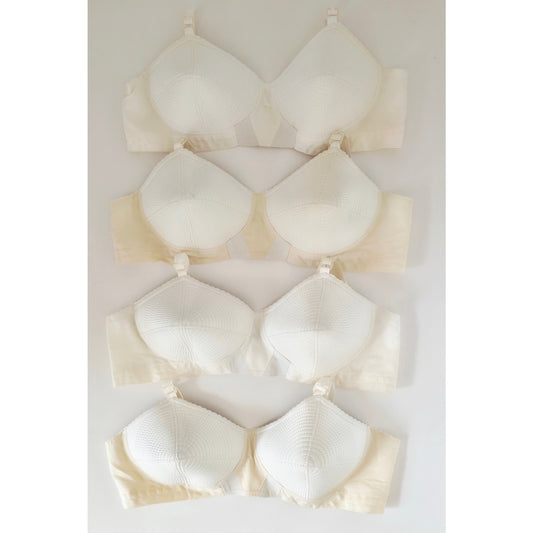 VINTAGE *NEW* 1960's Super-Form Women's Cream Bullet Bra Size 40B Lot of 4