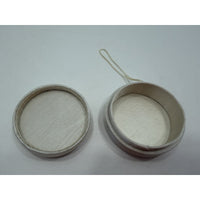 VINTAGE *NEW* 1960's Cream Silk Satin Snowflake Box | Holiday Ornament