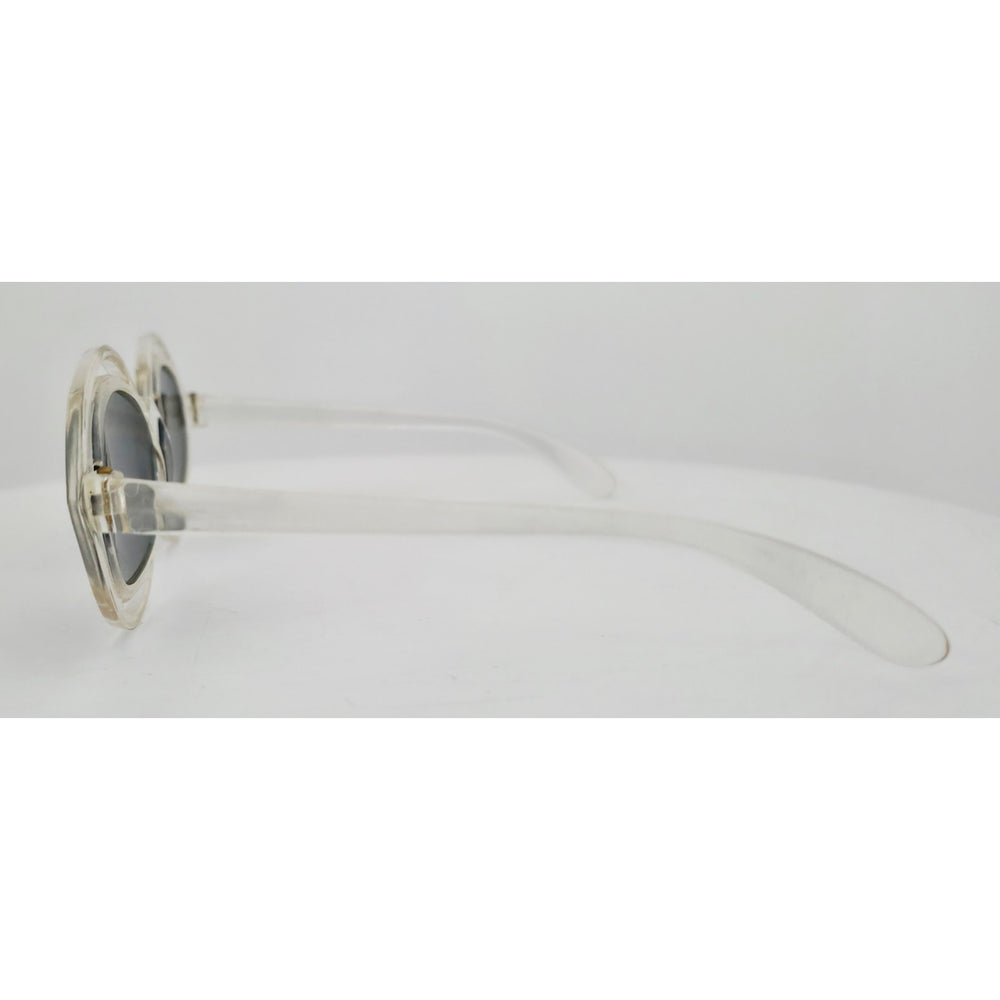 VINTAGE *NEW* 1970's Solarex Clear Frame with Gray Lens Sunglasses USA