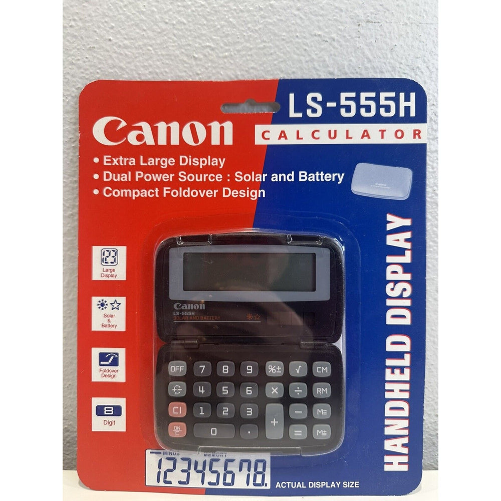 VINTAGE *NEW* Canon LS555H Handheld Foldable Pocket Calculator 8-Digit