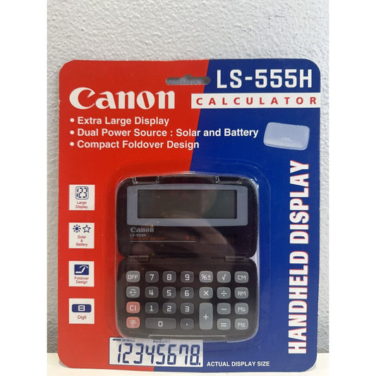 VINTAGE *NEW* Canon LS555H Handheld Foldable Pocket Calculator 8-Digit