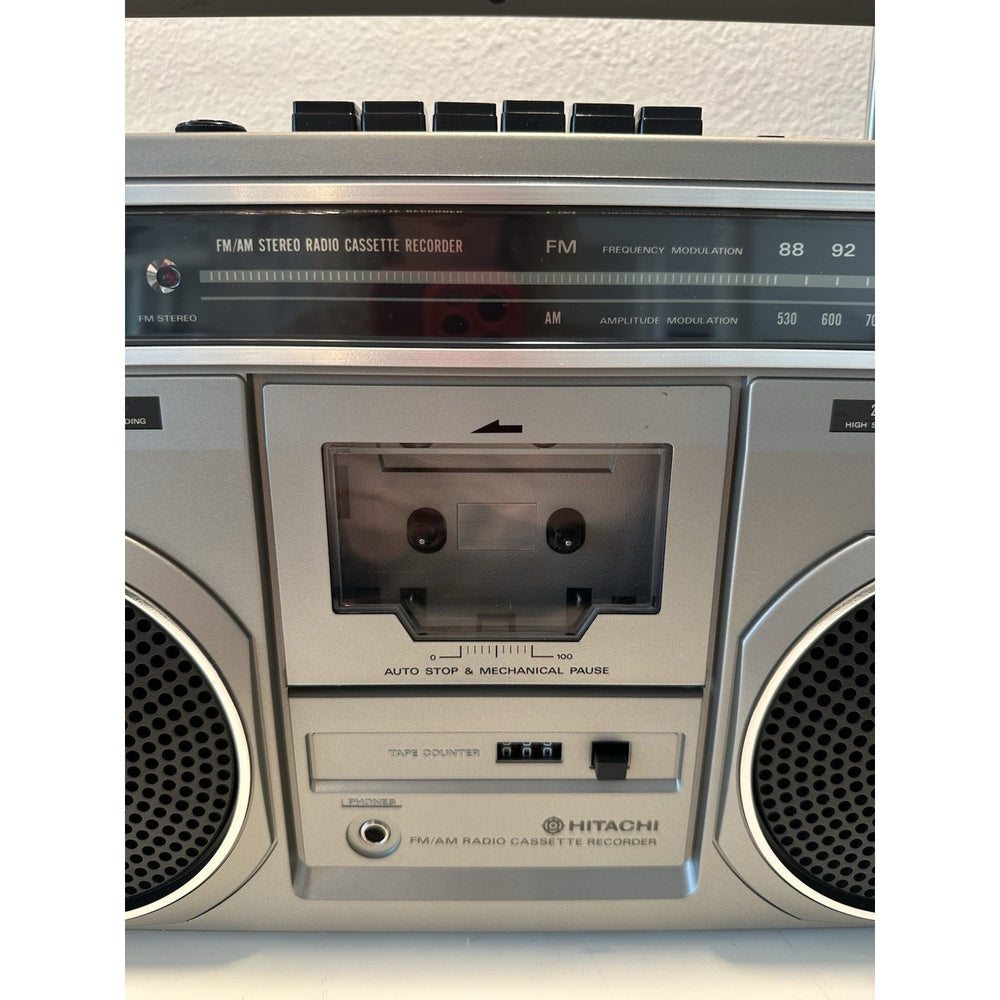 VINTAGE *NEW* 80's Hitachi TRK-7500H Boom Box Radio Cassette Recorder