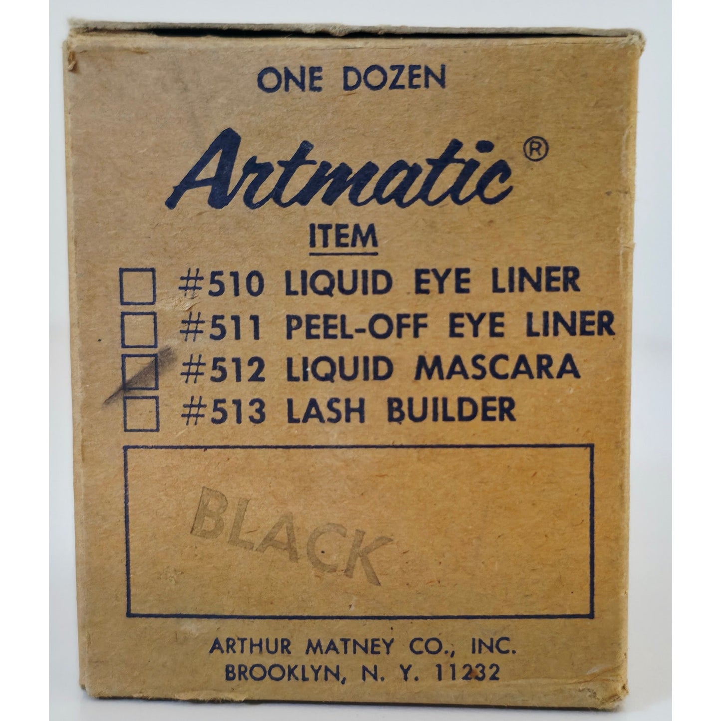 VINTAGE *NEW* 1970's Artmatic Liquid Eye Liner Black USA Set of 12 in Original Box